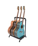 Guitar Stand 3 Holder Folding Organizer Rack Stage Bass Acoustic Guitar - £35.95 GBP