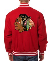 Men&#39;s Chicago Blackhawks Retro Varsity Jacket – Red with Team Logo - $140.00+