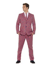 Union Jack Suit Adult Pink Blue Mens - $60.81