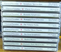 Time Life Music Classical Favorites 10 double cd lot.  - £34.95 GBP