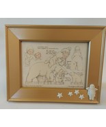 Department 56 Snowbabies Picture Frame Print 1998 Friendship Club Gold P... - $13.06