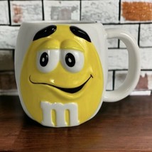 M&amp;M Big Yellow Collectible Coffee 3D Embossed Ceramic Cup Mug Gift Repla... - $19.25