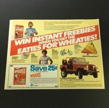 VTG 1982 General Mill&#39;s Wheaties Crispy Crunchy Whole Wheat Flakes Print Coupon - £15.15 GBP