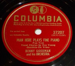 Benny Goodman w/ Eve Young 78 Man Here Plays Fine Piano /Hora Staccato E... - $6.92