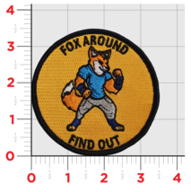 NAVY  HSM-74 FOX AROUND AND FIND OUT EMBROIDERED HOOK &amp; LOOP PATCH - £31.23 GBP