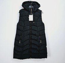 Shifeini Sleeveless Hooded Jacket Gilet Black Size UK 12 NEW - £21.71 GBP