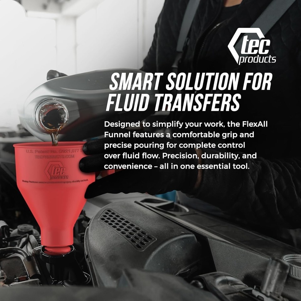 FlexAll Funnel - Long Flexible Nitrile Rubber Automotive Oil & Fluid Transfer Item image 10