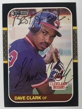 Dave Clark Signed Autographed 1987 Donruss Baseball Card - Cleveland Indians - £7.90 GBP