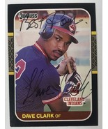 Dave Clark Signed Autographed 1987 Donruss Baseball Card - Cleveland Ind... - £7.98 GBP