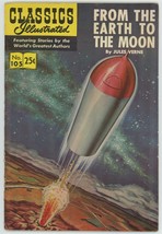 Classics Illustrated 105 From The Earth To The Moon FN 6.5 HRN 169 1971 Verne - £7.81 GBP