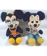 Disney MICKEY &amp; MINNIE Mouse Plush Walt Disneyland Stuffed Dolls - Lot of 2 - $137.20 CAD