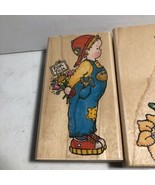 Penny Black Rubber Stamp Lot - Flower Girl 381K &amp; For You Boy 380K 1997 ... - $496.83 MXN