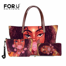 Stylish Handbags African Queen American Women Art Design Tote Bag Shoulder Bag f - £63.46 GBP