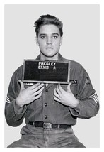 Elvis Presley Army Mugshot 1960 4X6 B&amp;W Photo - £6.27 GBP