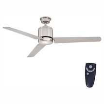 Home Decorators Railey 60&quot; LED Indoor Brushed Nickel Ceiling Fan with Light Kit - £75.41 GBP