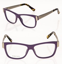 GUCCI 3719 Mauve Silver Flex Rectangle Eyeglasses 53 mm GG3719 Optical F... - £257.97 GBP