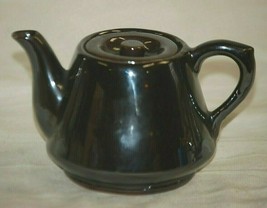 Redware Pottery Individual Teapot Footed Small Tea Pot w Lid Unknown Maker Japan - £15.56 GBP