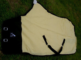 Horse Cotton Sheet Blanket Rug Summer Spring Yellow Black 5318 - $39.99