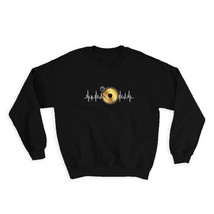 Gold Vinyl Record Turntable Musical Wall Poster : Gift Sweatshirt Music Is Life  - £23.14 GBP