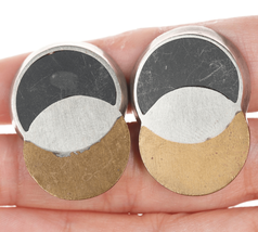 Antonio Pineda (1919-2009) Taxco Modernist Sterling Mixed metals cufflinks - $280.59