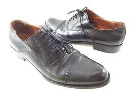 Bettaccini 10.5 D Black Leather Oxford Cap-Toe Shoes Handmade in Italy - £65.62 GBP
