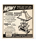 1947 Fry Chinese Planter Lamp Combo Advertisement Vintage Lighting Plant... - €17,28 EUR