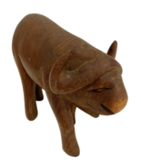Primitive Hand Carved Wooden Tribal Musk Ox Figurine - $13.00 CAD