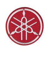 YAMAHA IRON ON PATCH 3.3&quot; Embroidered Applique Red Motorcycle Racing Biker - $6.79 CAD