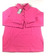Tehama Golf Shirt Ladies Size M Long Sleeve Pink Retails At $77 NEW - £26.70 GBP