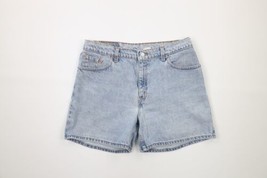 Vintage 90s Levis Womens 12 Distressed High Waisted Denim Jean Shorts Jo... - £43.43 GBP