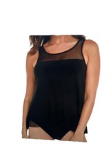 NEW Miraclesuit MIRAGE Underwire Slimming Tankini Top Mesh Layer Black S... - €37,58 EUR