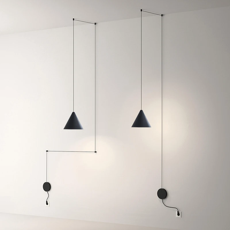 Hanging Lamp Decoration for Living Room Long Wire Design Led Pendant Lights - $39.59+