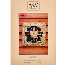 Fall Wreath Quilt PATTERN MH845 MH Design Paper Piecing FPP +Foundation ... - £7.96 GBP