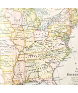 1920 United States Map Political State Boundaries Centerfold Vintage USA... - $42.03 CAD