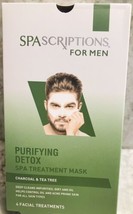 Spa Scriptions For Man Charcoal/Tea Tree 4 Pc Spa Treatment Mask-Detox - £7.00 GBP