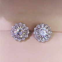Taobao Exquisite Zircon Sun Flower Ear Studs Diamond-Embedded Creative Women&#39;s E - £8.00 GBP
