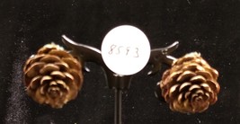 Vintage Pine Cone Screw on Earrings - $15.99