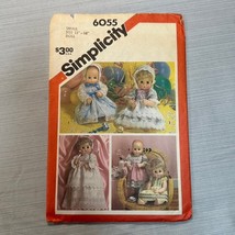 Vintage Sewing Pattern Simplicity 6055 Doll Small 13-14 Inch Party Dress - $11.99