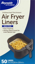 Kitchens Air Fryer Liners Disposable, Unbleached Parchment Paper Sheets,... - $10.67