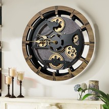 Mantel Clock 17 Inches convertible into Wall Clock Wood &amp; Stone - £132.90 GBP