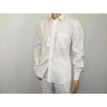 Men INSERCH premium Soft Linen Breathable 2pc Walking Leisure suit LS29116 white image 3