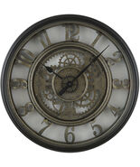 Moving Gear 20&quot; Large Wall Clock, Industrial Age Styling, Modern Rustic,... - $1,087.77 MXN