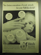 1949 Hinds Honey and Almond Fragrance Cream Ad - New lotion sensation a miracle  - £14.77 GBP
