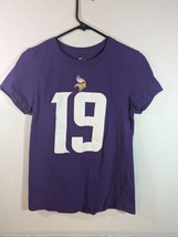 Nfl Minnesota Vikings Womens Short Sleeve Nike T Shirt #19 Thielen Size S Purple - $9.90