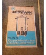 Retro 30 Cup Westmark Coffee Maker Urn Percolator With Box Aluminum West... - £30.50 GBP