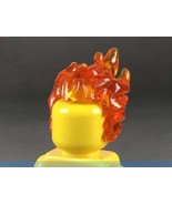Building Orange Flame Fire Transparent Hair For Minifigure Custom - €4,13 EUR