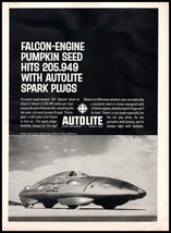 1961 Autolite Spark Plug Falcon Engine Pumpkin Seen Vintage Print Ad Wall Art - $10.97