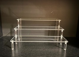 Acrylic Display Risers, 3 Tier Perfume Organizer Stand 12&quot; x 9&quot; x 6&quot; - $16.63