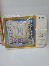 Vintage Creative Circle Cross Stitch Kit Romantic Ribbons Pillow Top 0468 1984 - £7.02 GBP