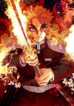 Rengoku Demon Slayer Poster | Framed Art | Canvas | Anime | NEW | USA | #3 - $19.99